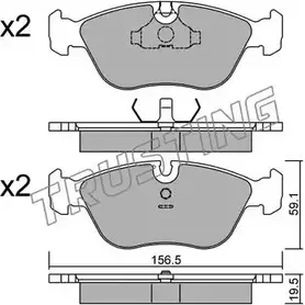 Тормозные колодки, дисковые, комплект TRUSTING 21274 189.0 2 1273 1748804 изображение 0