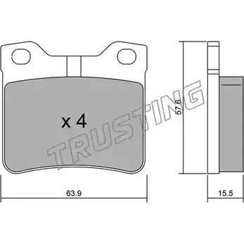 Тормозные колодки, дисковые, комплект TRUSTING 1748819 OKPYC7 199.1 2 1278 изображение 0