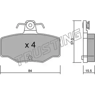 Тормозные колодки, дисковые, комплект TRUSTING 1748829 Z5XXXSW 215 45 207.0 изображение 0