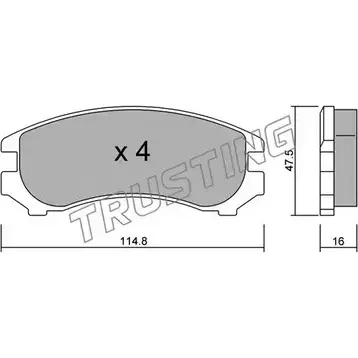 Тормозные колодки, дисковые, комплект TRUSTING 21 344 239.0 EPQ9I 1748881 изображение 0