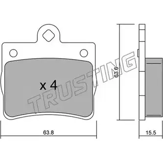 Тормозные колодки, дисковые, комплект TRUSTING LQS93AL 2190 0 264.0 1748921 изображение 0