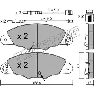 Тормозные колодки, дисковые, комплект TRUSTING 343.0 1749044 23137 231 35