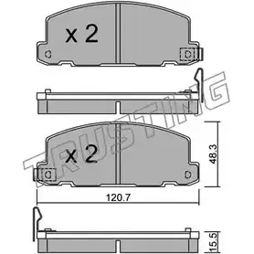 Тормозные колодки, дисковые, комплект TRUSTING 1749088 2 0880 369.0 20881 изображение 0