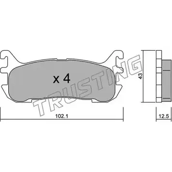 Тормозные колодки, дисковые, комплект TRUSTING 233 87 AX1JDJ1 408.0 1749123 изображение 0