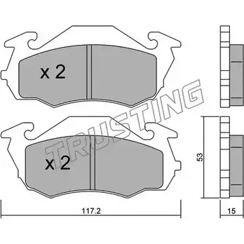 Тормозные колодки, дисковые, комплект TRUSTING 427.0 1749145 24293 242 92 изображение 0