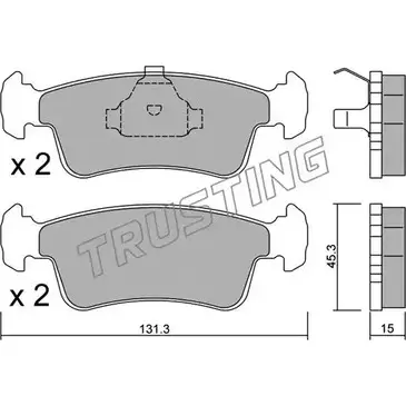 Тормозные колодки, дисковые, комплект TRUSTING 1749153 21337 435.0 213 36 изображение 0