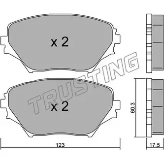 Тормозные колодки, дисковые, комплект TRUSTING 2 3585 1749163 445.0 23586 изображение 0