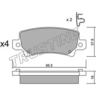 Тормозные колодки, дисковые, комплект TRUSTING 1749180 2381 6 463.0 QGBOAV изображение 0