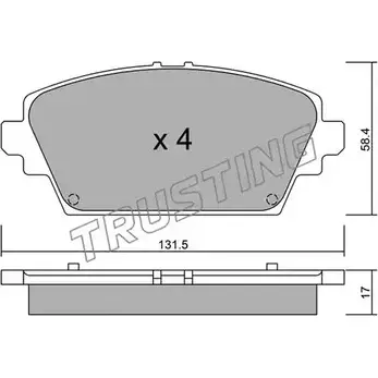 Тормозные колодки, дисковые, комплект TRUSTING 2 3094 1749197 480.0 FZO3WTZ