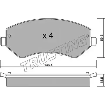 Тормозные колодки, дисковые, комплект TRUSTING G05PBIR 1749406 540.0 2 3638