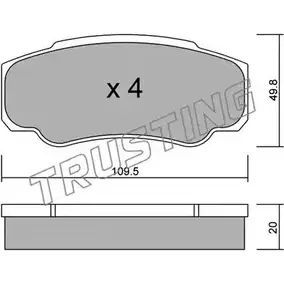 Тормозные колодки, дисковые, комплект TRUSTING 1749436 239 21 8QP0P 548.0 изображение 0