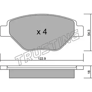 Тормозные колодки, дисковые, комплект TRUSTING 2393 4 1749453 VDBU5 559.0