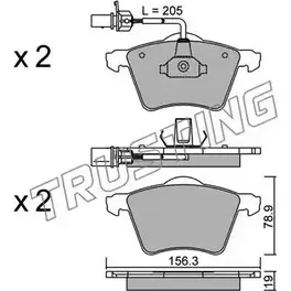 Тормозные колодки, дисковые, комплект TRUSTING 23036 1749468 230 34 566.1 изображение 0