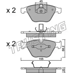 Тормозные колодки, дисковые, комплект TRUSTING 24161 574.4 1749488 2 3347 изображение 0