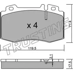 Тормозные колодки, дисковые, комплект TRUSTING S38XX 579.0 2327 1 1749497 изображение 0