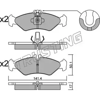 Тормозные колодки, дисковые, комплект TRUSTING 587.0 2162 1 1749509 21622 изображение 0