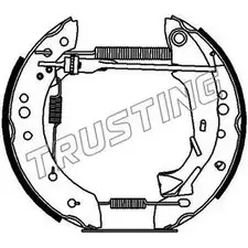 Тормозные колодки, комплект TRUSTING 6197 QDH9G0P PUA29G 8 1749730