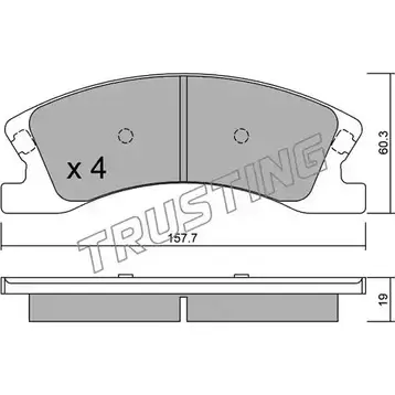 Тормозные колодки, дисковые, комплект TRUSTING 2 4083 1749959 642.0 Y0HK4
