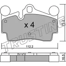 Тормозные колодки, дисковые, комплект TRUSTING QFBSF75 671.0 1750048 23 694