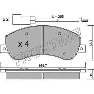 Тормозные колодки, дисковые, комплект TRUSTING SQUD2 696.0 1750089 2448 4 изображение 0