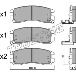 Тормозные колодки, дисковые, комплект TRUSTING 23 361 713.0 1750108 23362