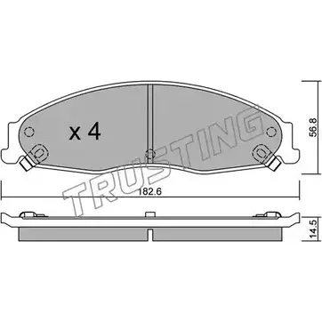 Тормозные колодки, дисковые, комплект TRUSTING 24 303 1750109 V54UWO 714.0