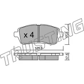 Тормозные колодки, дисковые, комплект TRUSTING LGJ80O 809.2 1750230 24 283