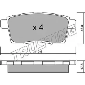 Тормозные колодки, дисковые, комплект TRUSTING 2 4545 890.0 1750322 BCWGZ4Z