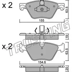 Тормозные колодки, дисковые, комплект TRUSTING 935.0 1750505 24697 237 94 изображение 0