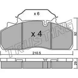 Тормозные колодки, дисковые, комплект TRUSTING 947.0 29159 1750519 29 126 изображение 0