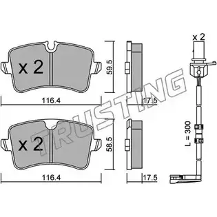 Тормозные колодки, дисковые, комплект TRUSTING 25214 1750551 971.1W 2 4606 изображение 0