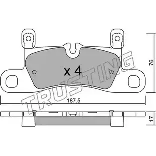 Тормозные колодки, дисковые, комплект TRUSTING 24721 974.3 1750556 24 552 изображение 0