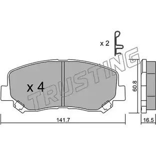 Тормозные колодки, дисковые, комплект TRUSTING 1750568 2556 4 985.0 DLZAHGA изображение 0