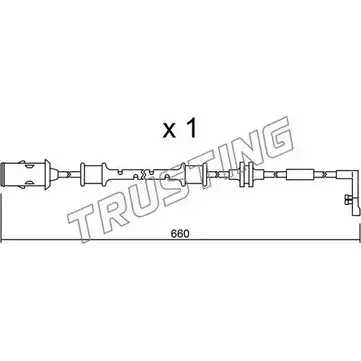 Датчик износа тормозных колодок TRUSTING V6Q 9J4E 1753773 SU.142 BNS8GM изображение 0