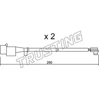 Датчик износа тормозных колодок TRUSTING 2 Z4LLWG 5RT12GA SU.260K 1753857 изображение 0