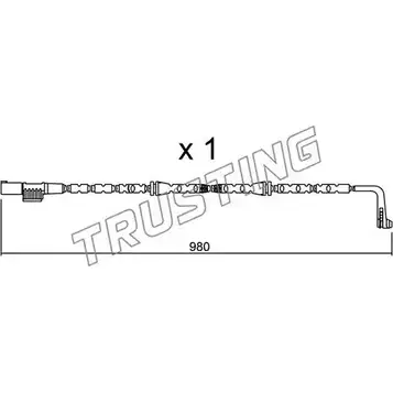 Датчик износа тормозных колодок TRUSTING C 8DKS7 1753896 SU.306 9KKEZWU изображение 0