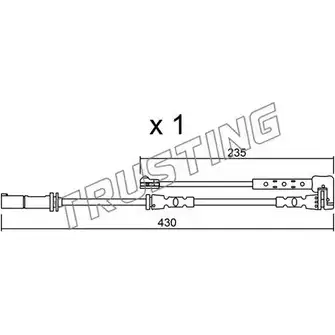 Датчик износа тормозных колодок TRUSTING 1753901 SU.311 WHHRF 7 1ZVJ9 изображение 0