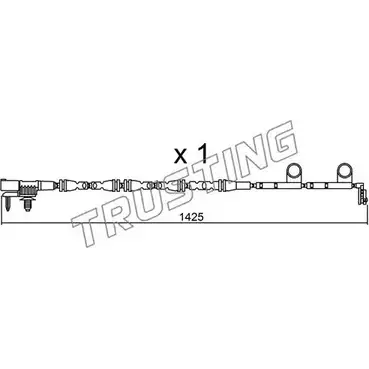Датчик износа тормозных колодок TRUSTING T MFRIR CNOX3 1753906 SU.316