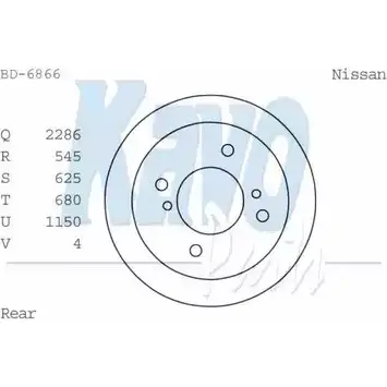 Тормозной барабан KAVO PARTS 1756086 BG9QIST CVL49 SF BD-6866 изображение 0