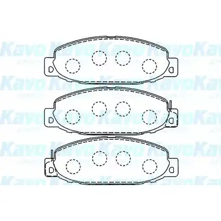 Тормозные колодки, дисковые, комплект KAVO PARTS 1757483 GML BH9 DBYF2 BP-5536 изображение 0