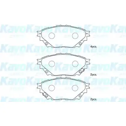 Тормозные колодки, дисковые, комплект KAVO PARTS VTE8U 1757503 BP-5563 8WY8L HG