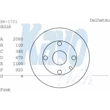 Тормозной диск KAVO PARTS BR-1701 TJARSS 1757900 YA8 WSS изображение 0