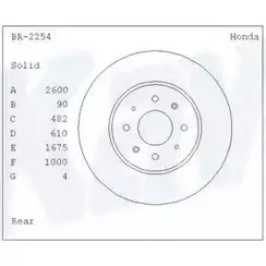 Тормозной диск KAVO PARTS BR-2254 VV4WZ 1758040 Z4 0WDUZ изображение 0