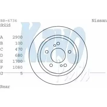 Тормозной диск KAVO PARTS KNPAD6 1758756 BR-6736 9YD MH изображение 0