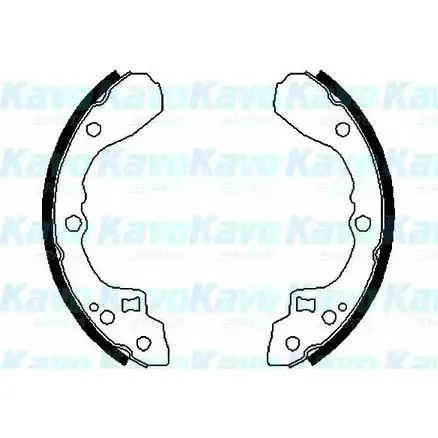 Тормозные колодки, комплект KAVO PARTS 613 RP 1759610 BS-4405 485TH2 изображение 0