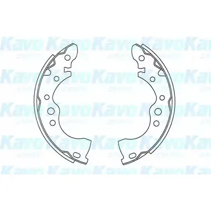 Тормозные колодки, комплект KAVO PARTS 910VSX BS-7434 1759713 B2 EVZ