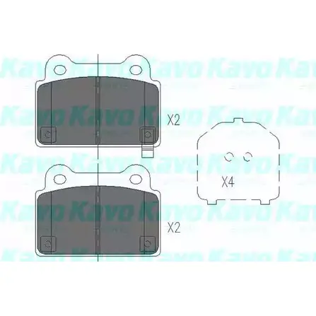 Тормозные колодки, дисковые, комплект KAVO PARTS KBP-5542 QKBIXFX Q EUQ37 1767356 изображение 0