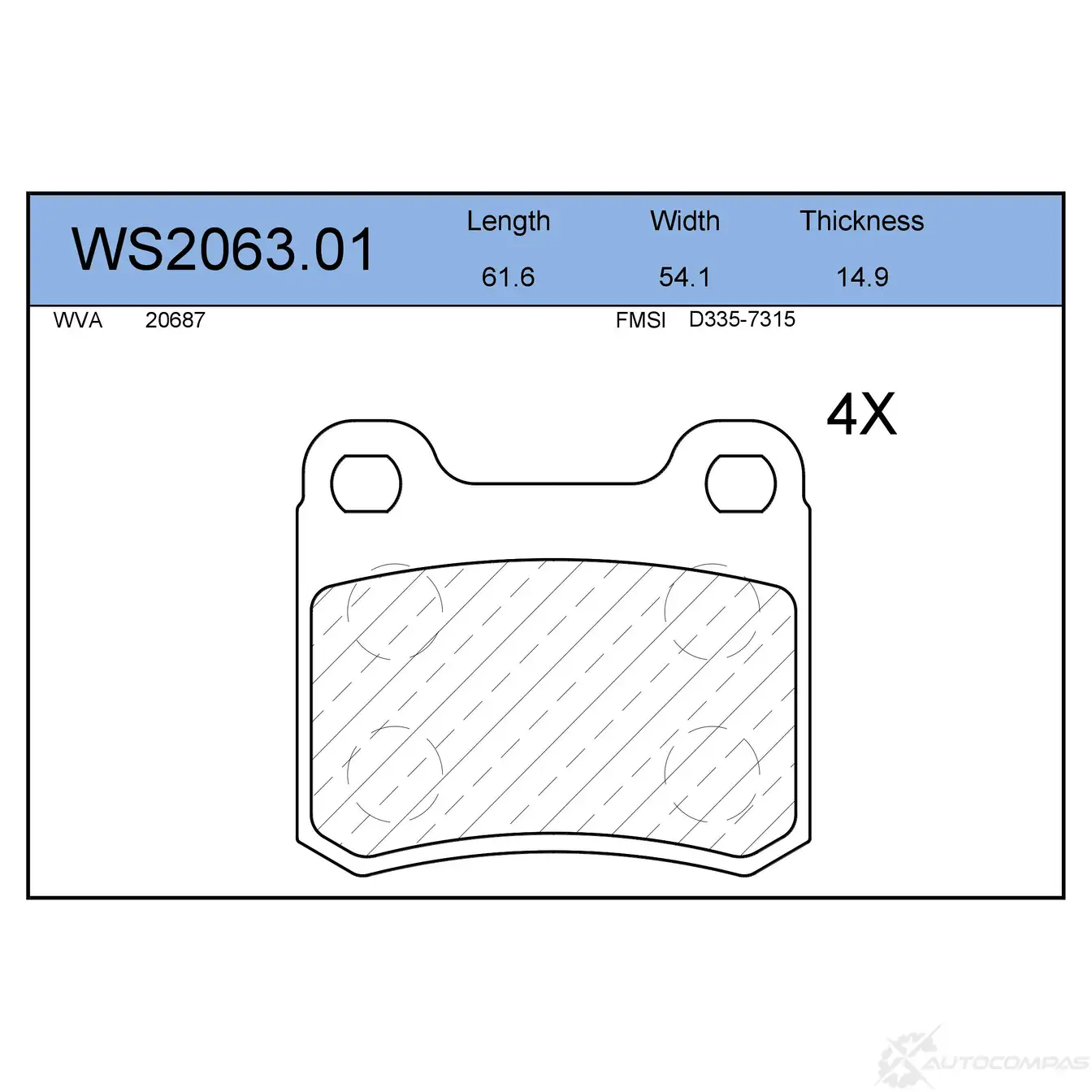 Колодки тормозные дисковые | зад | JEENICE MT P3YYX WS2063.01 1439932494 изображение 0