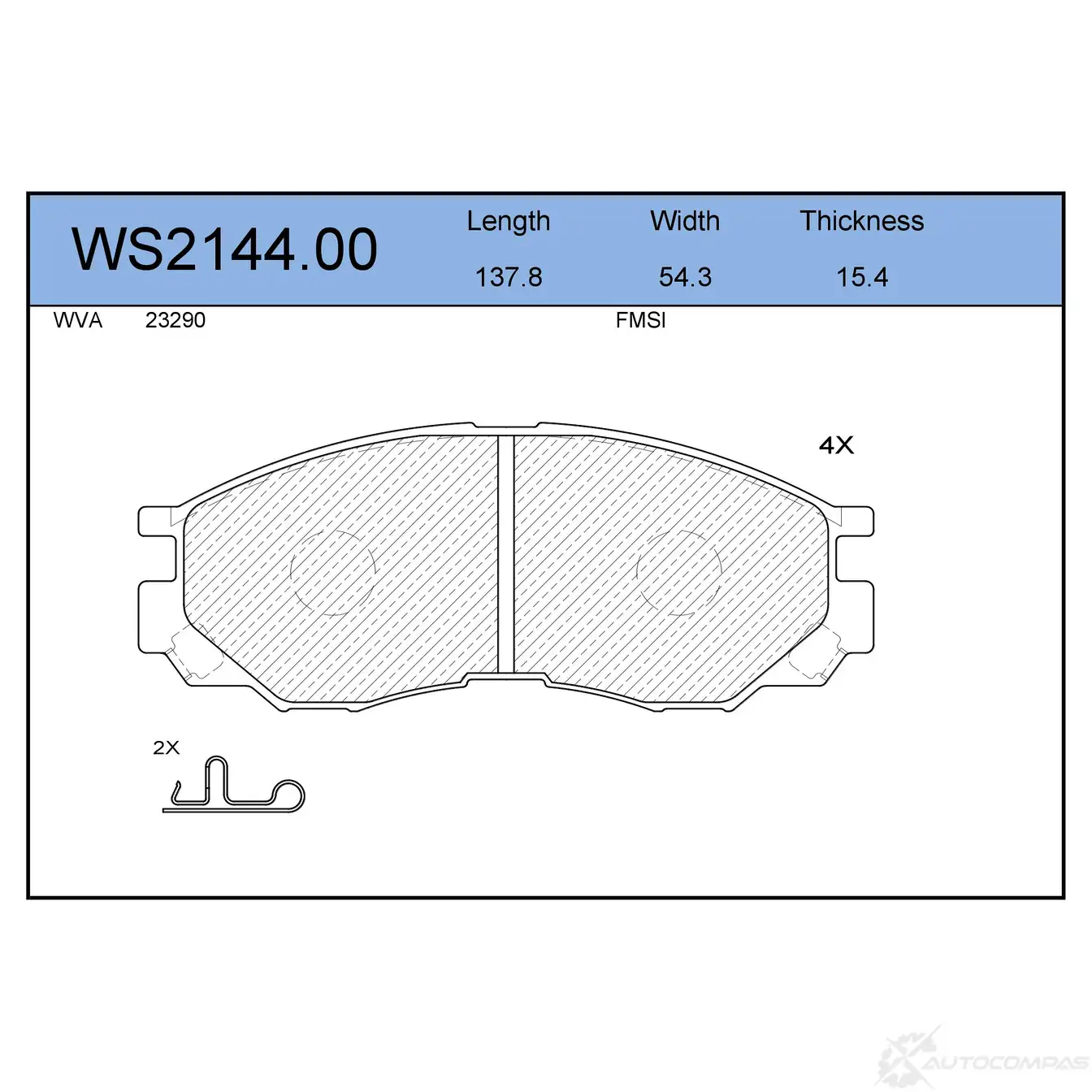 Колодки тормозные дисковые | перед | JEENICE WS2144.00 1439932397 LC R98I