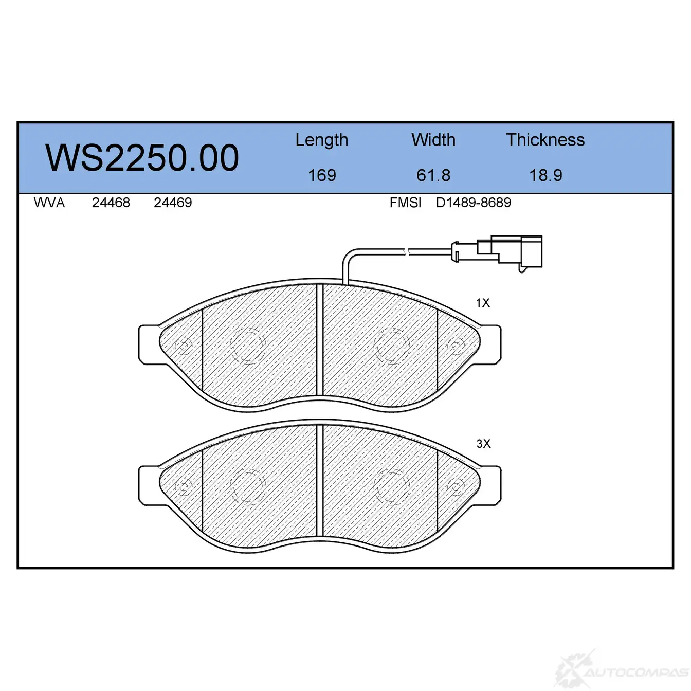 Колодки тормозные дисковые | перед | JEENICE QZA C8 WS2250.00 1439933235 изображение 0